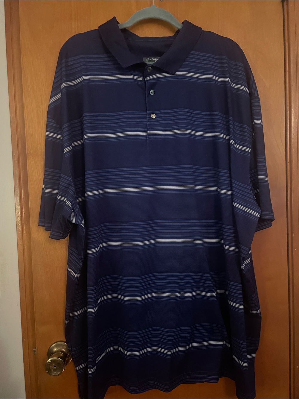 Men's Striped Navy Polo Shirt